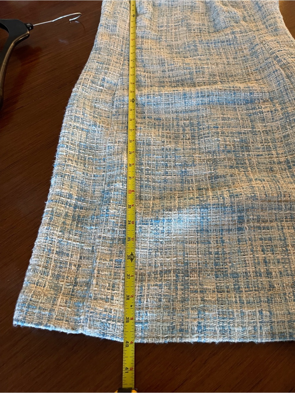 Talbots Blue Pastel Cotton Tweed Sheath Dress Size 10 Sleeveless Pencil Career - Picture 7 of 9